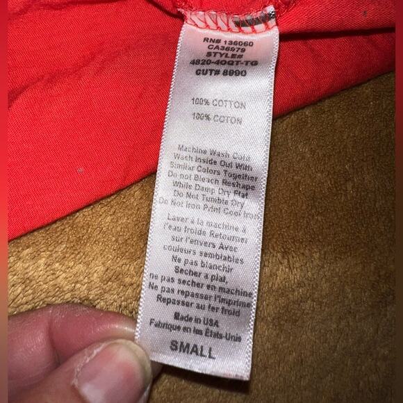 Project Social T Hello Good Times Tee Loose Fit Pretty red white letters Sz S - Picture 5 of 9